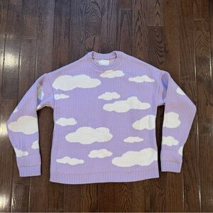 ASOS Lilac Cloud Pattern Crewneck Sweater